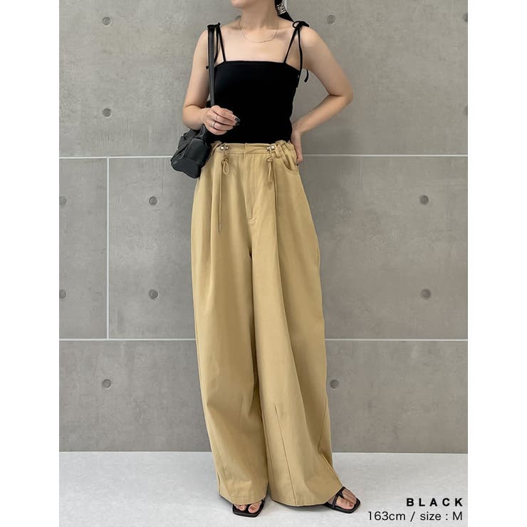 [接触冷感]選べる丈カップ付きリブ肩リボンキャミソール | Re:EDIT | 詳細画像29 