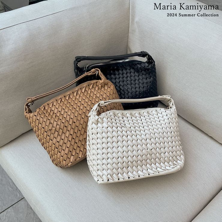 2WAYフェイクレザーメッシュワンハンドルバッグ[品番