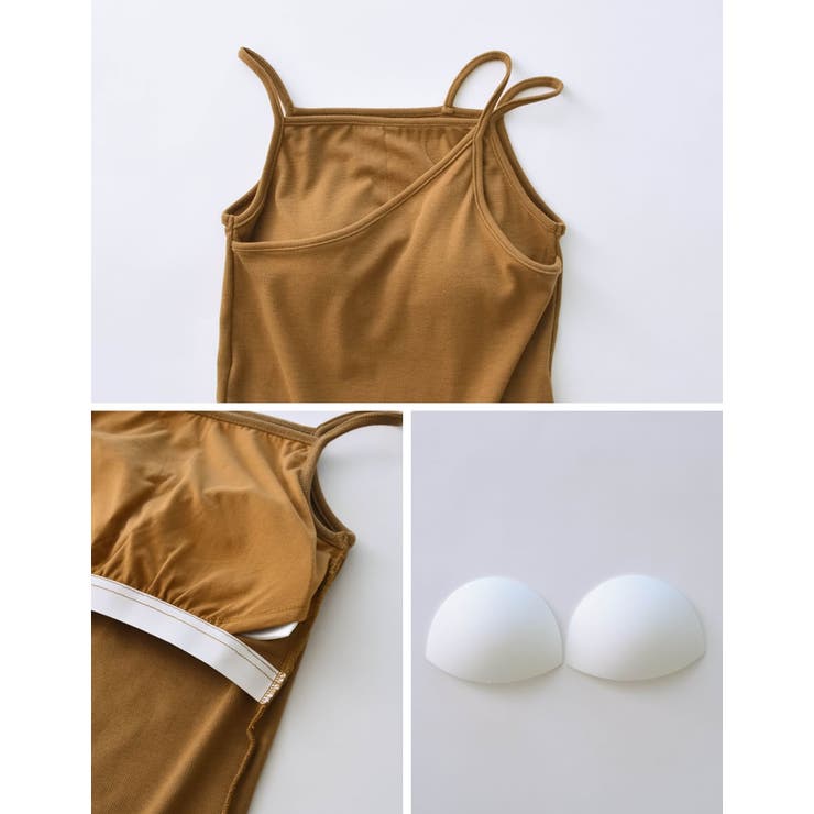 [接触冷感]リブカットソーカップ付きレイヤードキャミソール | Re:EDIT | 詳細画像23 