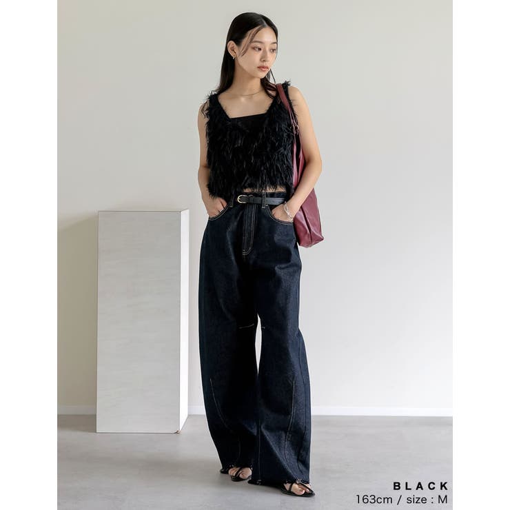 [累計販売枚数10,000枚突破！]シャギーフリンジニットキャミソール | Re:EDIT | 詳細画像8 