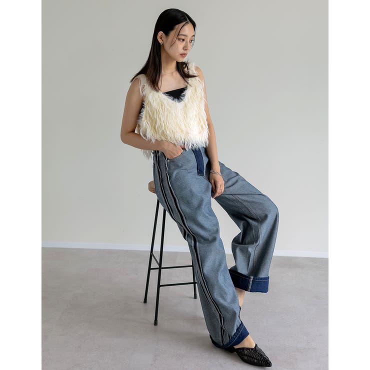 [累計販売枚数10,000枚突破！]シャギーフリンジニットキャミソール | Re:EDIT | 詳細画像21 