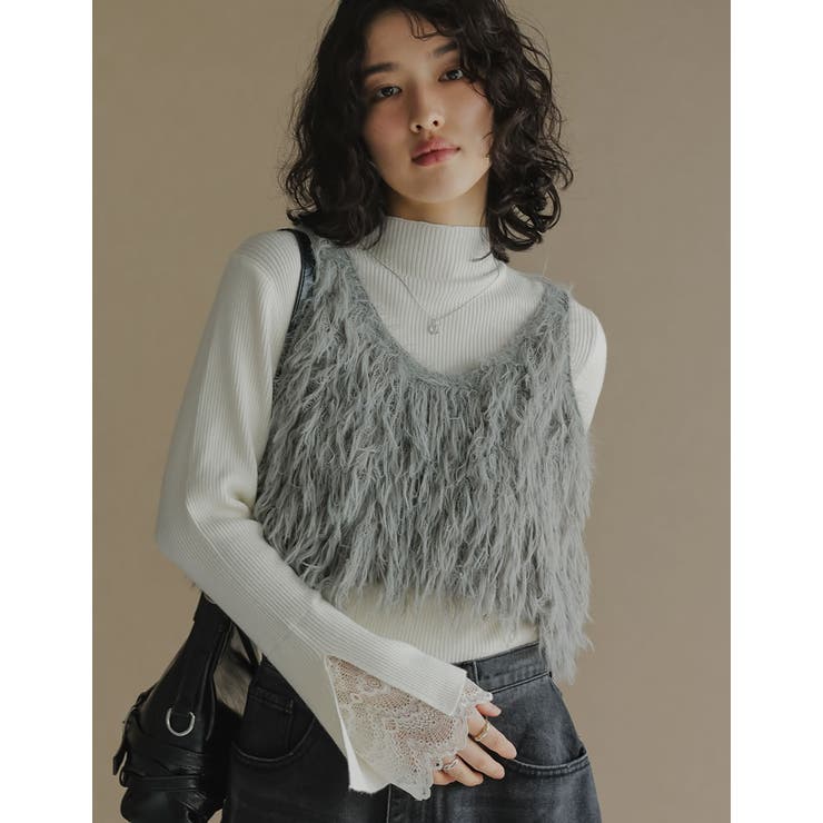 [累計販売枚数10,000枚突破！]シャギーフリンジニットキャミソール | Re:EDIT | 詳細画像29 