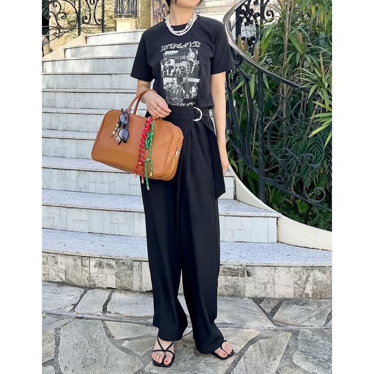 [接触冷感][UVカット]モノトーンロックバンドTシャツ | Re:EDIT | 詳細画像15 