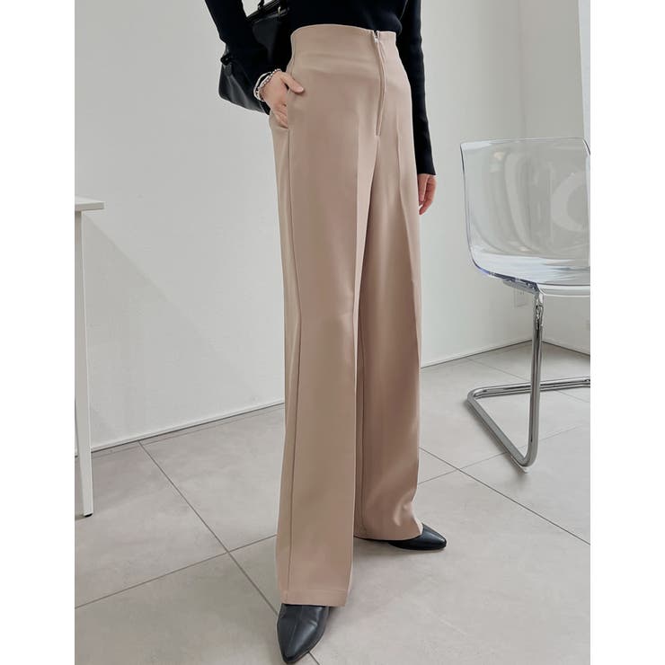 モカベージュ(605) | [低身長 高身長サイズ有][セレモニー オケージョン]カットツイルハイウエストジ… | Re:EDIT