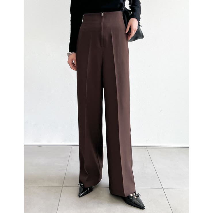 ダークブラウン(705) | [低身長 高身長サイズ有][セレモニー オケージョン]カットツイルハイウエストジ… | Re:EDIT