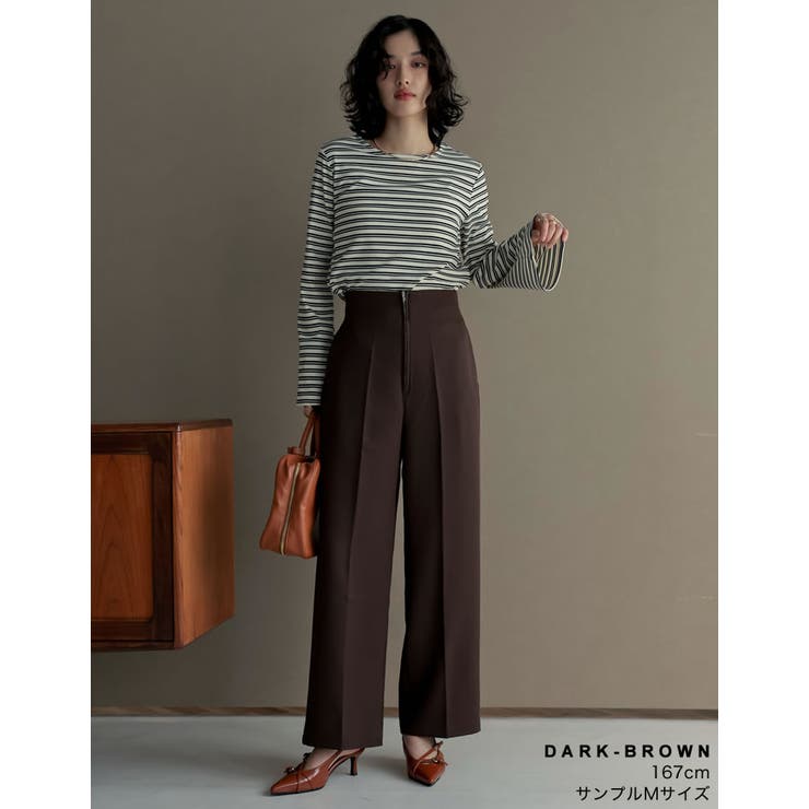 カットツイルハイウエストジップパンツ[品番：GS000022362]｜Re:EDIT