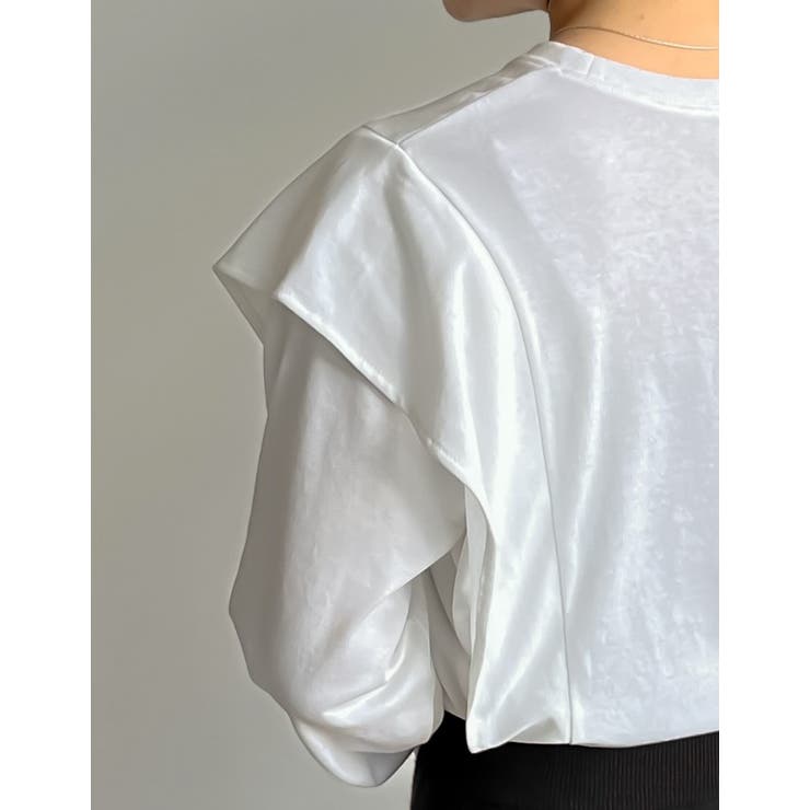 [UVカット][接触冷感]ラッフルショルダーロングスリーブＴシャツ | Re:EDIT | 詳細画像27 