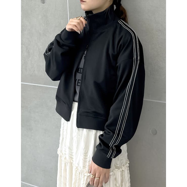 [丈が選べる]チェーンステッチライントラックジャケット | Re:EDIT | 詳細画像7 