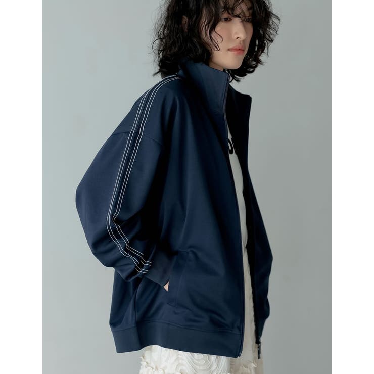 [丈が選べる]チェーンステッチライントラックジャケット | Re:EDIT | 詳細画像8 