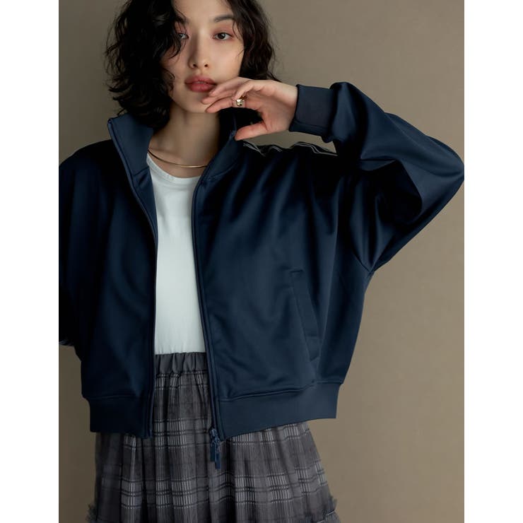 [丈が選べる]チェーンステッチライントラックジャケット | Re:EDIT | 詳細画像37 