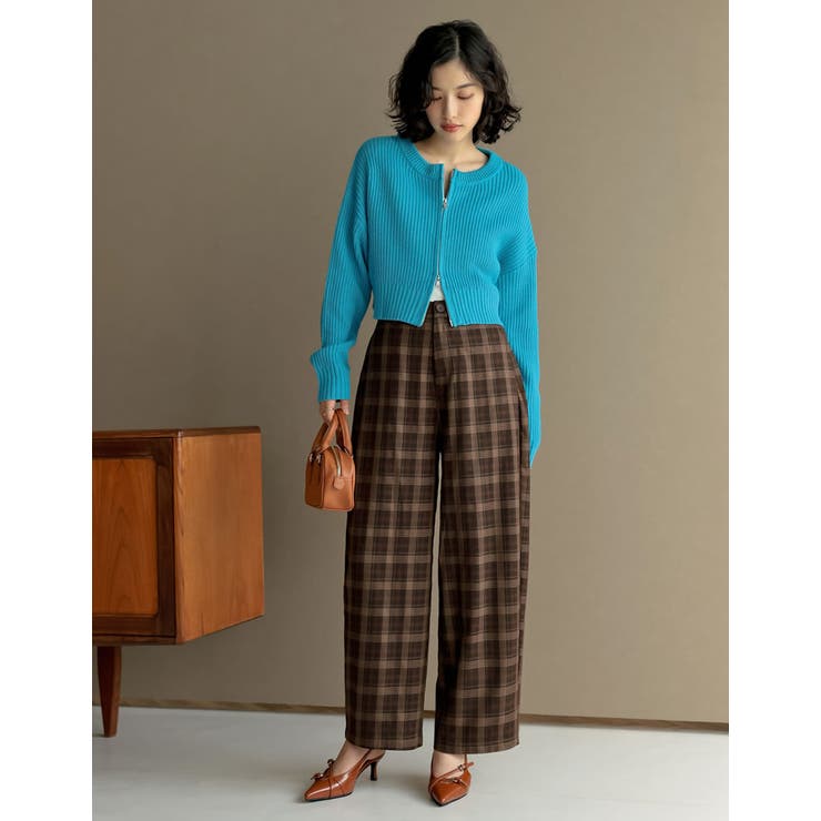 ダブルジップショート丈ニットカーディガン | Re:EDIT | 詳細画像22 