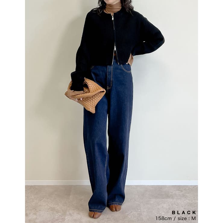 ダブルジップショート丈ニットカーディガン | Re:EDIT | 詳細画像39 