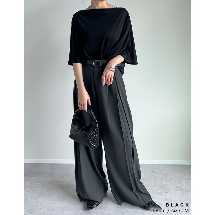 2WAYカットワンショルドレープトップス[品番：GS000022386]｜Re