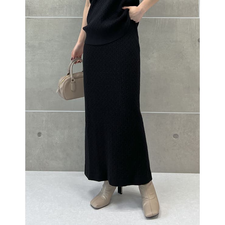 [低身長サイズ有]ケーブルニットスカート | Re:EDIT | 詳細画像15 