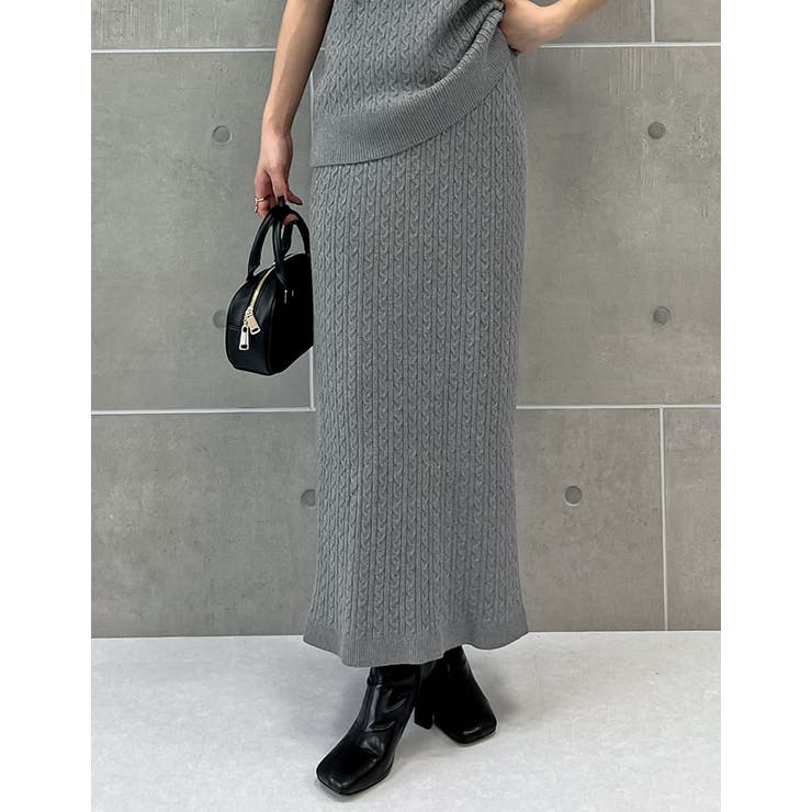 [低身長サイズ有]ケーブルニットスカート | Re:EDIT | 詳細画像23 