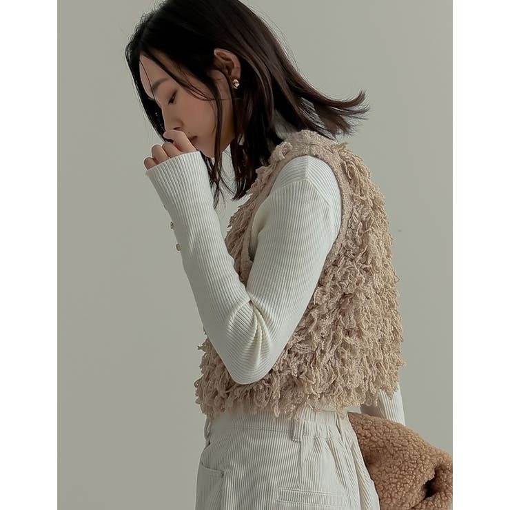 ループフリンジニットベスト | Re:EDIT | 詳細画像13 