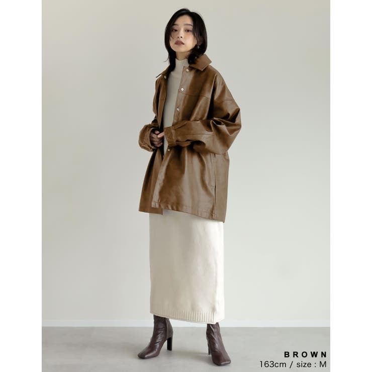 美品　Rene エコレザー　ジャケット 62520105_1.jpg
