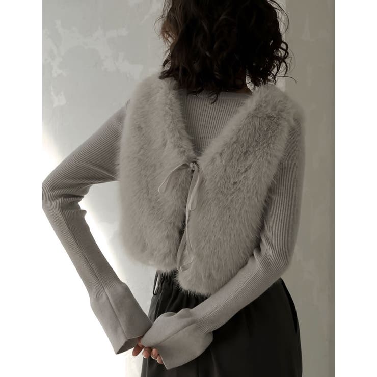 前後2WAYフェイクファーベスト | Re:EDIT | 詳細画像17 