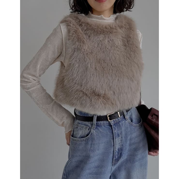 前後2WAYフェイクファーベスト | Re:EDIT | 詳細画像3 