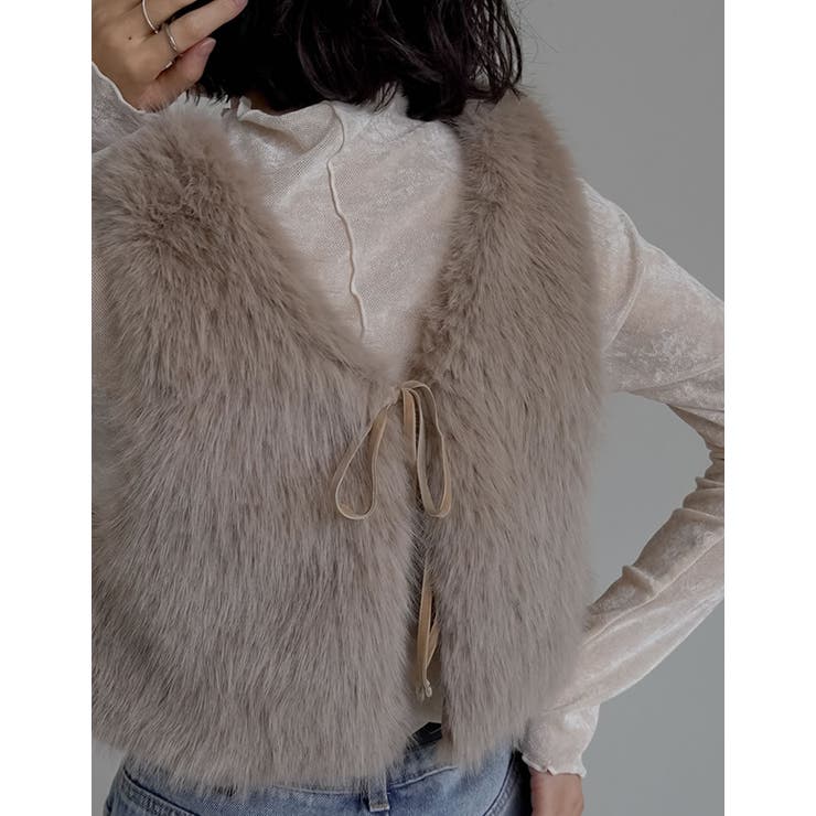 前後2WAYフェイクファーベスト | Re:EDIT | 詳細画像9 