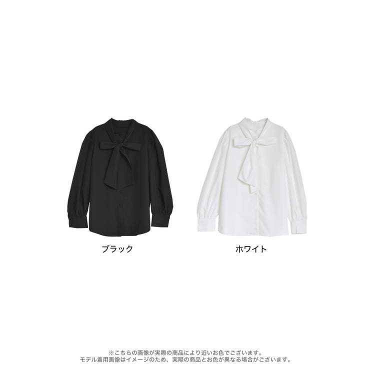 ブラウス シャツ 「シワになりにくい」2WAYブロードバンドカラーボウタイブラウス レディース シワになりにくい]2WAYブロードバンドカラーボウタイブラウス