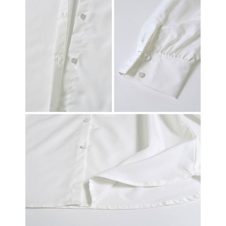 [シワになりにくい]2WAYブロードバンドカラーボウタイブラウス | Re:EDIT | 詳細画像27 