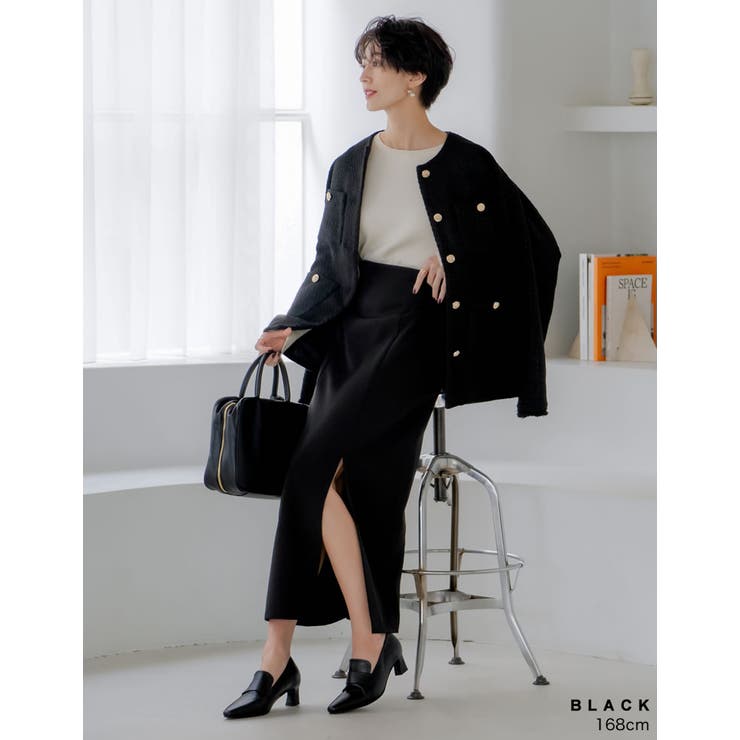 [大きいサイズ有]ポインテッドトゥヒールローファー | Re:EDIT | 詳細画像3 