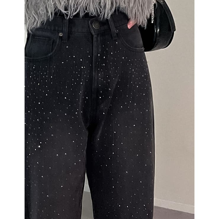 [低身長/高身長サイズ有]メタルストーンバレルレッグデニムパンツ | Re:EDIT | 詳細画像18 