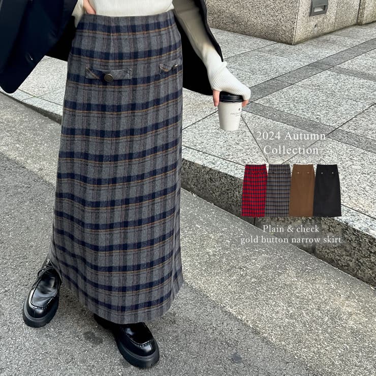 ［超美品］Y's クレイジー シワ加工 チェック柄 スカート 68200円 超美品］Y's クレイジー シワ加工 チェック柄 スカート 68200円 超美品