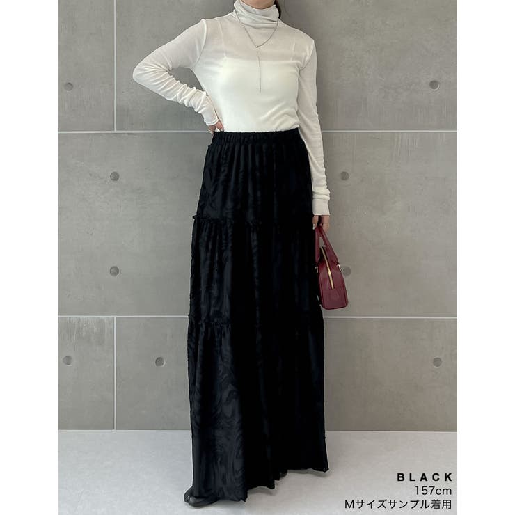 [低身長サイズ有]オパールフリンジティアードスカート | Re:EDIT | 詳細画像11 