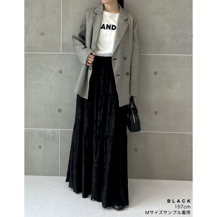 [低身長サイズ有]オパールフリンジティアードスカート | Re:EDIT | 詳細画像14 