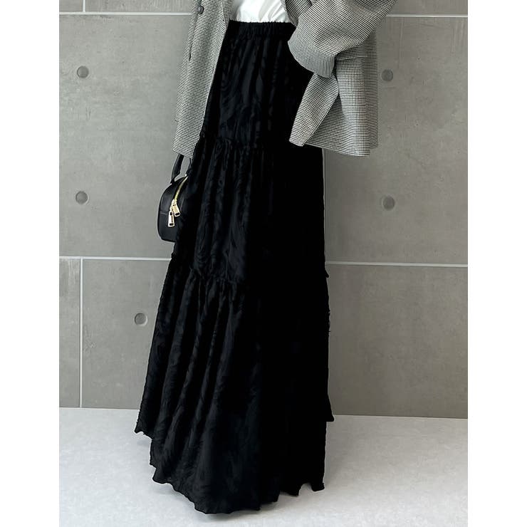 [低身長サイズ有]オパールフリンジティアードスカート | Re:EDIT | 詳細画像15 