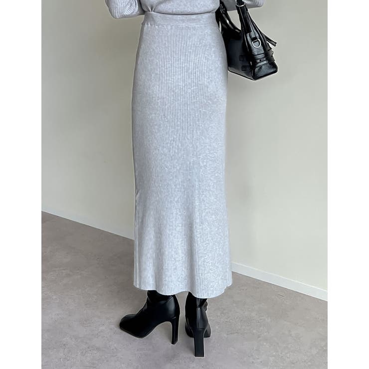 [低身長サイズ有]ラップデザインリブニットスカート | Re:EDIT | 詳細画像25 