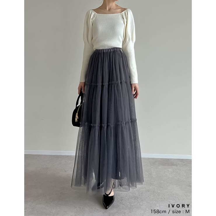 専用❤️sheller シェリエ SET パフスリーブニット アイボリー