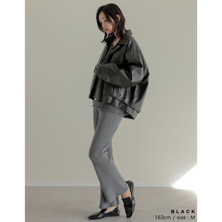 フェイクレザージップブルゾン | Re:EDIT | 詳細画像15 