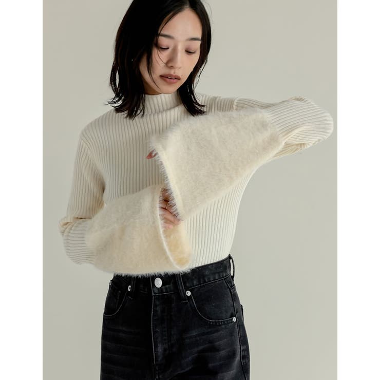 新品　エトレトウキョウ　リリヤーンスリーブレスニットトップス エトレトウキョウ リリヤーンニットタンクトップ リリヤーンニット