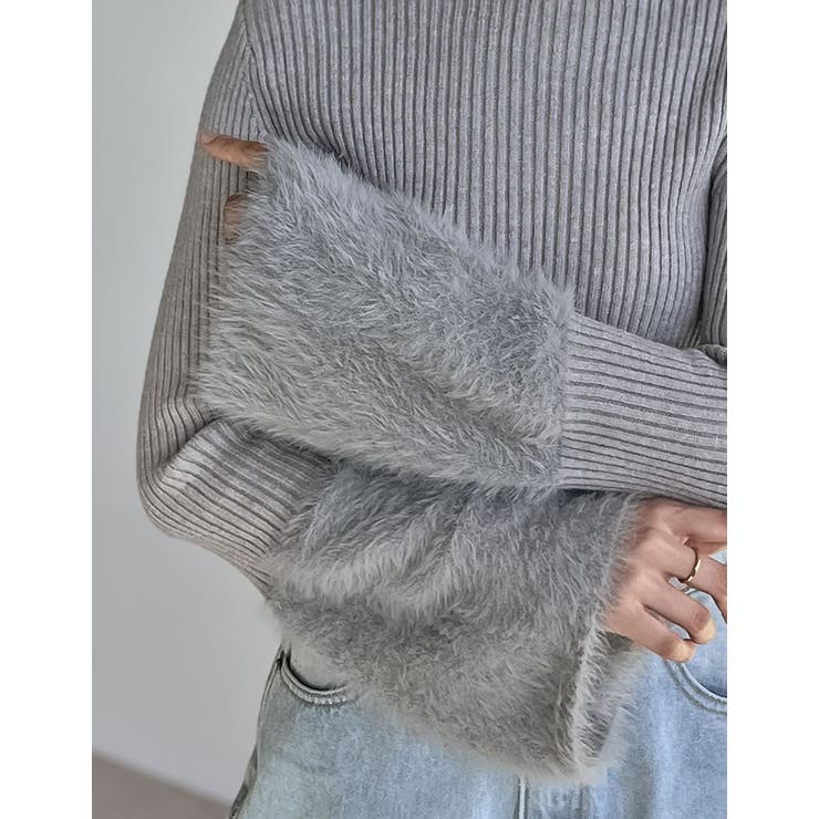 袖フェザーフレアスリーブニットトップス[品番：GS000022476]｜Re:EDIT