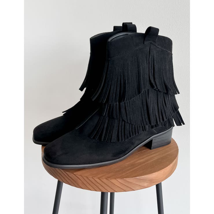 [大きいサイズ有]フリンジミドルブーツ | Re:EDIT | 詳細画像6 