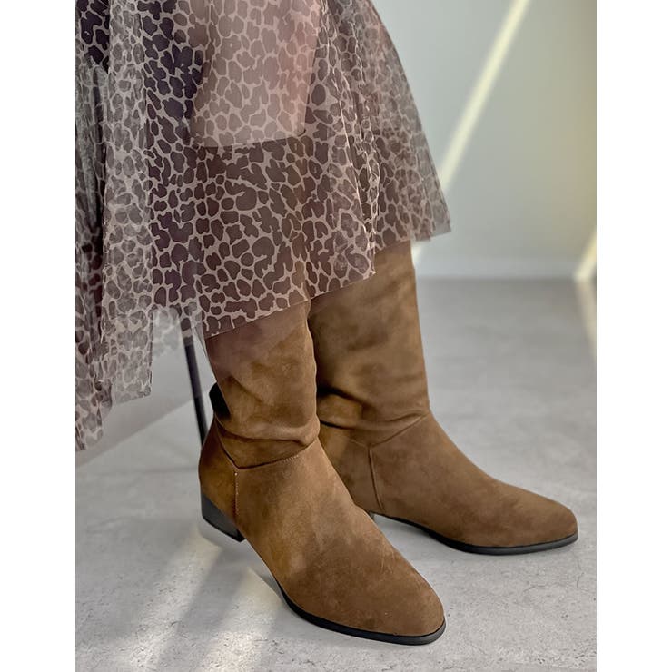 [大きいサイズ有]インヒールスタックヒールロングブーツ | Re:EDIT | 詳細画像4 