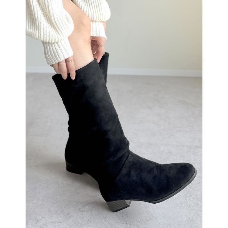 [大きいサイズ有]インヒールスタックヒールロングブーツ | Re:EDIT | 詳細画像8 