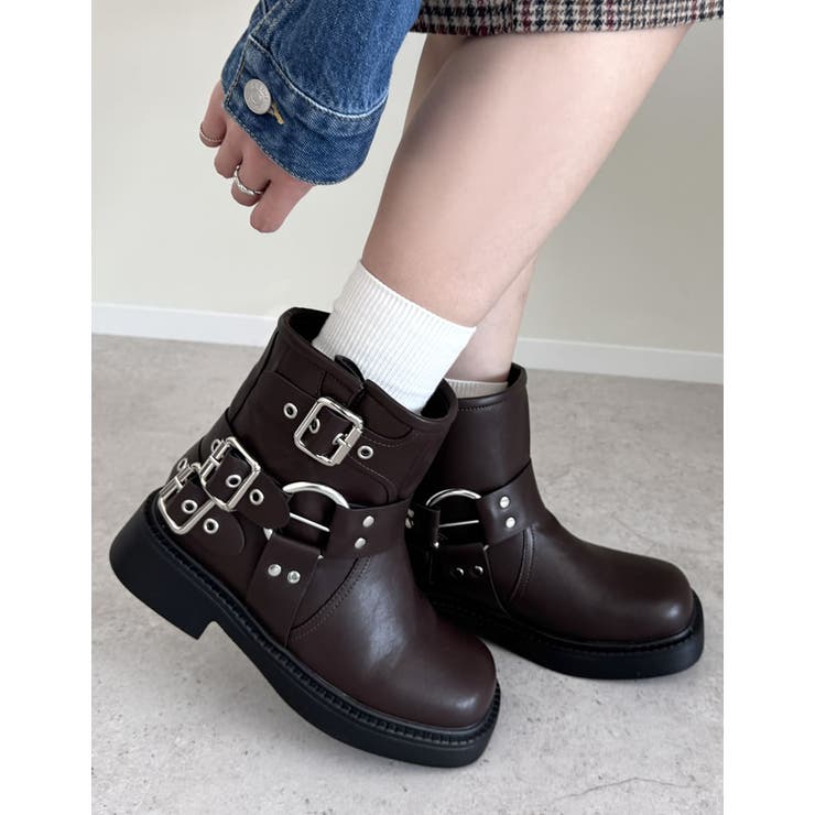 [大きいサイズ有]バックルデザインミドルエンジニアブーツ | Re:EDIT | 詳細画像11 