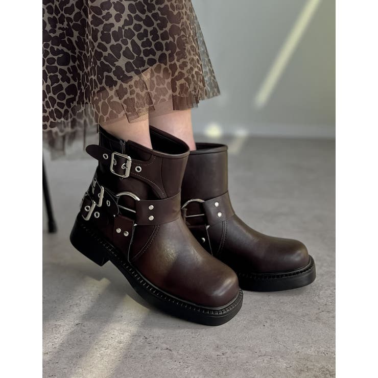 [大きいサイズ有]バックルデザインミドルエンジニアブーツ | Re:EDIT | 詳細画像12 