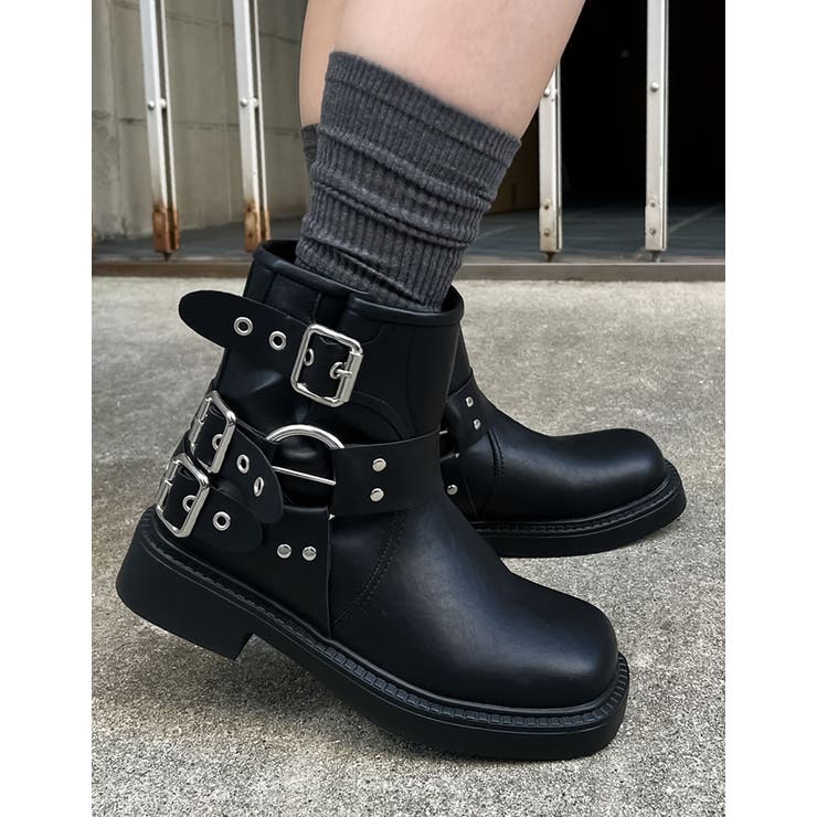 [大きいサイズ有]バックルデザインミドルエンジニアブーツ | Re:EDIT | 詳細画像8 