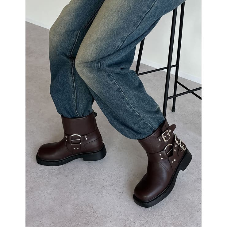 [大きいサイズ有]バックルデザインミドルエンジニアブーツ | Re:EDIT | 詳細画像21 