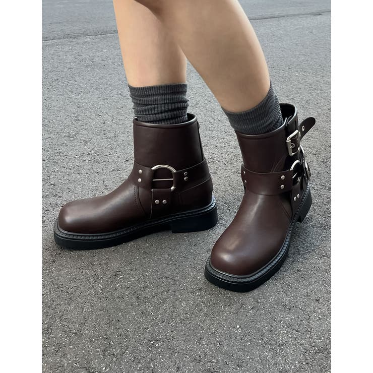 [大きいサイズ有]バックルデザインミドルエンジニアブーツ | Re:EDIT | 詳細画像23 