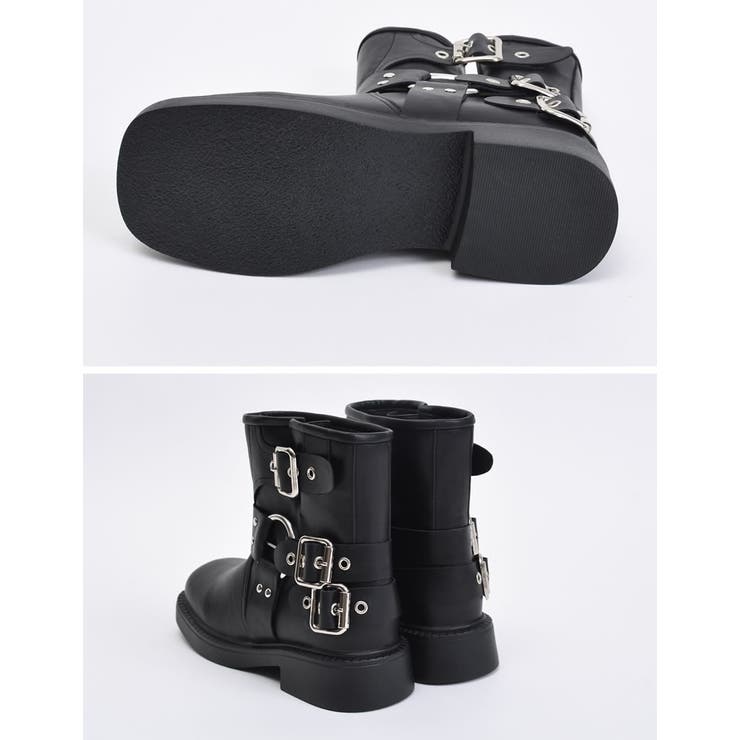 [大きいサイズ有]バックルデザインミドルエンジニアブーツ | Re:EDIT | 詳細画像25 