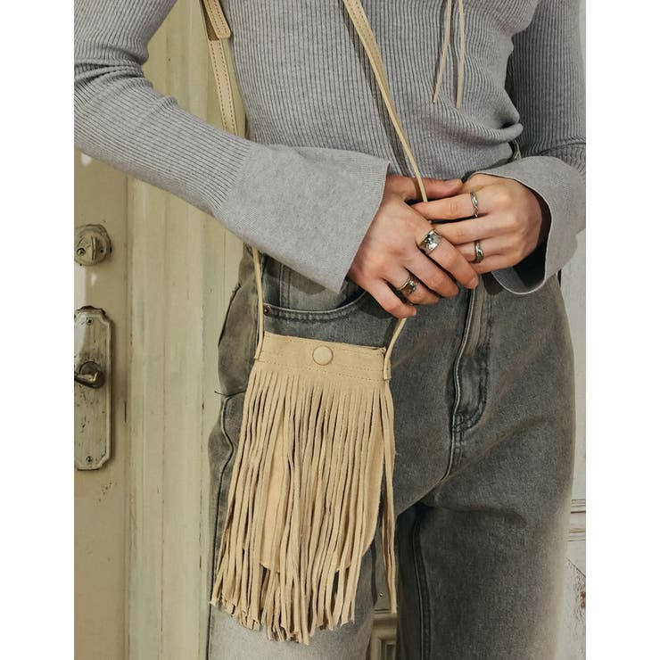 フェイクスウェードフリンジポシェット | Re:EDIT | 詳細画像5 