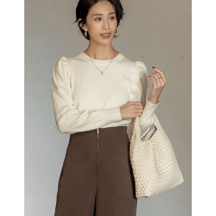 ポーチ付きイントレチャートワンハンドルバッグ | Re:EDIT | 詳細画像6 