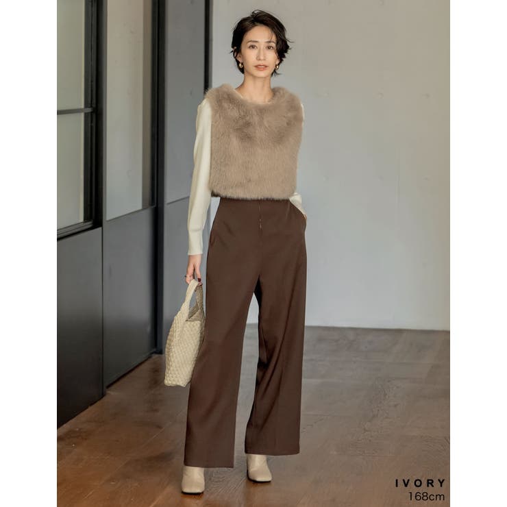 ポーチ付きイントレチャートワンハンドルバッグ | Re:EDIT | 詳細画像7 