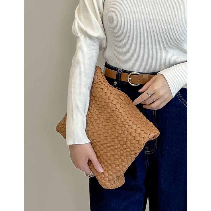 ポーチ付きイントレチャートワンハンドルバッグ | Re:EDIT | 詳細画像22 